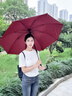 愛上雨超大號(hào)雙層自動(dòng)雨傘德國(guó)品質(zhì)長(zhǎng)柄雨傘加固加厚結(jié)實(shí)抗風(fēng)直桿傘男士 雙層120CM加厚防漏-酒紅色 曬單實(shí)拍圖