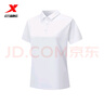 特步門(mén)店同款短袖女夏季新款綜訓寬松針織翻領(lǐng)POLO衫976228020146 珍珠白 XL 曬單實(shí)拍圖