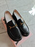 他她（TATA）小爵士女鞋英倫黑色樂(lè )福鞋百搭小真皮鞋單鞋春鞋子 米白 36 曬單實(shí)拍圖