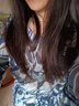 顏域圓領(lǐng)七分袖連衣裙春裝女2024年新款中長款連身裙時尚氣質(zhì)裙子 藍(lán)花 S 曬單實拍圖
