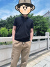 安東尼奧【12.3%桑蠶絲+87.7%棉】自然纖維時(shí)尚休閑短袖polo衫男海鷗領(lǐng)T恤 曬單實(shí)拍圖