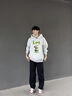 Lee Srtroi潮牌印花連帽衛(wèi)衣春秋寬松套頭長(zhǎng)袖t恤男女同款情侶裝冬季外套 花灰色 XL （建議130-145斤） 曬單實(shí)拍圖