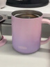 膳魔師（THERMOS）馬克杯不銹鋼茶杯大容量把手杯保溫咖啡杯團購教師節(jié)禮物TEMC 【不銹鋼茶漏】紫莓奶昔 400ml 曬單實拍圖