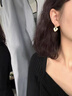 Amber Lollipop王玉雯同款?lèi)?ài)心耳環(huán)女士S925銀耳墜周年紀念日生日禮物送女友老婆 白色-愛(ài)心系列 曬單實(shí)拍圖