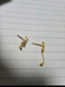 周六福輕婚嫁系列蝴蝶結(jié)黃金耳墜女生日禮物計(jì)價(jià)A0912513 一對(duì) 約2.08g 曬單實(shí)拍圖