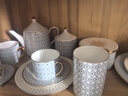 Lomonosov俄皇【結婚禮物】STAR系列咖啡杯碟骨瓷下午茶陶瓷套裝高顏值瓷器 【精美禮盒裝】2杯2碟（藍A藍B） 250ml 曬單實(shí)拍圖