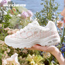 斯凱奇（Skechers）女鞋春夏季2025新款厚底增高老爹鞋小白鞋熊貓鞋白色休閑鞋運(yùn)動(dòng)鞋 896180-WHT 37 /偏大半碼 曬單實(shí)拍圖