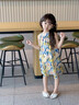 迪士尼女童吊帶連衣裙夏季2024新款兒童背心裙棉布洋氣寶寶碎花公主裙子 綠色 150 曬單實(shí)拍圖