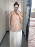 MsShe【新中式珠片刺繡小衫】大碼女裝2025夏裝胖mm高端長(zhǎng)款上衣 柔霧粉色現(xiàn)貨 2XL 曬單實(shí)拍圖