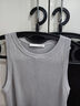 OVVOVV春夏熱賣(mài)女裝基礎易搭運動(dòng)修身休閑真絲無(wú)袖背心 淺灰（凈色）01 S 曬單實(shí)拍圖