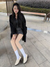 CAMILA KSENIA樂福鞋女2025新厚底增高款夏高跟軟底時尚一腳蹬小皮鞋 杏色 37 曬單實拍圖