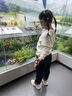 暇步士（Hush Puppies）【學(xué)院風(fēng)】童裝兒童女大童冬季新款保暖舒適彈力休閑長(zhǎng)褲 深藍(lán)花紗 130 曬單實(shí)拍圖
