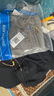真維斯（JEANSWEST）冰絲棉麻褲子男士夏季薄款2025新款寬松直筒夏天亞麻男褲休閑長褲 748灰色+748黑色 【 兩件裝】 4XL 碼 180-200斤 曬單實拍圖