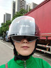 茲卡曼【德國品牌】頭盔摩托車電動車四季通用夏季防曬半盔男女士兒童新國標(biāo)3c認(rèn)證揭面盔騎行防紫外線 【防雨長鏡+防曬短鏡】簡約黑 曬單實拍圖