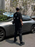 JEEP SPIRIT吉普男鞋秋季透氣防臭運動(dòng)網(wǎng)面網(wǎng)鞋男士厚底增高防滑休閑老爹潮鞋 石墨黑 42 曬單實(shí)拍圖