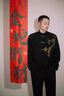 羅蒙（ROMON）新中式西裝男士訂婚衣服套裝國風(fēng)立領(lǐng)中山裝金竹刺繡男孩成人禮服 1黑色西服+白色短T+西褲 XL 曬單實拍圖