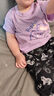 迷你真維斯 MINI JEANSWEST迷你真維斯男女童夏季百搭短袖純棉透氣t恤打底衫舒適上衣兒童潮 【女童純棉A類】彩虹兔紫色 130 曬單實拍圖