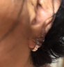 六桂福珠寶七夕PT950鉑金耳飾 漫天星辰白金耳釘鉑金耳環(huán)女 PT0200016 2.55g 曬單實(shí)拍圖
