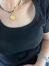 吉福禧黃金八寶羅盤吊墜女足金999蓮花福字平安扣轉(zhuǎn)運(yùn)珠編織繩掛墜禮物 如需其他定制，請(qǐng)聯(lián)系客服 曬單實(shí)拍圖