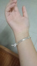 中國黃金繁花似錦足銀999銀手鐲女生銀鐲子實心推拉生日禮物送女朋友老婆 【999足銀】蝶戀花間【20g】 曬單實拍圖