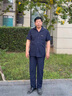 恒源祥品牌夏季中老年人男套裝爸爸爺爺裝冰絲夏裝短袖衣服60-70歲衣服 父親節衣服-藏青短套裝 M 39/90-115斤 曬單實(shí)拍圖