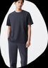杰克·瓊斯（JACK&JONES）男裝短袖男商務通勤潮涼感華夫格logo皮標圓領短袖T恤男夏季衣服 E39 水泥灰 XL (185) 曬單實拍圖