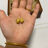 老廟×天官賜福聯(lián)名足金鎏彩花城三郎串珠5D黃金好運(yùn)珠 曬單實(shí)拍圖
