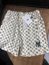 IT.NEW品牌聯(lián)名短褲男夏季新款潮牌迷彩休閑工裝中褲男士寬松五分沙灘褲 黑色(B) 2XL (建議125-140斤) 曬單實(shí)拍圖