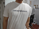 安普里奧·阿瑪尼（Emporio Armani）夏季新款運(yùn)動(dòng)潮流輕奢休閑男短袖t恤8N1TN5  白黑字 XL 曬單實(shí)拍圖