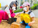 京悠雨德國(guó)兒童趕海連體衣服幼兒園防水雨鞋雨褲一體下水褲小孩玩水裝備 卡皮吧啦晴天藍(lán) M 33 (鞋內(nèi)長(zhǎng)20.5c)建議拍大一碼 曬單實(shí)拍圖