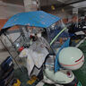 冠'齊電動(dòng)車(chē)雨棚蓬可折疊拆卸新款全包圍電瓶車(chē)雨傘摩托車(chē)擋風(fēng)擋雨加厚 招財貓黑色 免安裝 曬單實(shí)拍圖