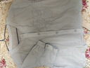 對白獨特鏤空刺繡圓領(lǐng)襯衫女2025夏季新款高級感氣質(zhì)純棉短袖上衣 藍(lán)灰色 S 曬單實拍圖