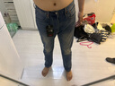 levi維斯牛仔褲男501經(jīng)典直筒寬松淺色男士商務(wù)休閑夏季長(cháng)褲子潮 藍色 34 曬單實(shí)拍圖