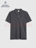 布克兄弟（BrooksBrothers）男士26夏季新品金羊刺繡珠地網(wǎng)眼修身短袖Polo衫 0003-深灰色 L 曬單實拍圖