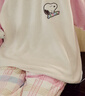 果殼（Gukoo）睡衣女冬季史努比聯(lián)名毛絨保暖插肩袖格子褲女家居服套裝可外穿D 橡皮粉套裝 M 曬單實(shí)拍圖