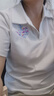 NY-RCE刺繡polo衫短袖t恤女2025夏季新款時尚百搭洋氣顯瘦遮肉翻領(lǐng)上衣 荔枝白 XL 曬單實拍圖