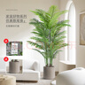 未歐散尾葵仿真綠植盆栽高端輕奢客廳塑料花裝飾品擺件假花仿真花擺設 靈動(dòng)款散尾葵+咖色樹(shù)脂盆 200cm 曬單實(shí)拍圖