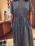 TOMMY JEANS【復(fù)古文藝風(fēng)】25夏季女純棉收腰寬松牛仔連衣裙長裙20374 牛仔藍1A4 XS (推薦:80-95斤) 曬單實拍圖