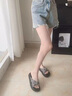 百麗踏厚底涼拖鞋女士夏季2025新款外穿時(shí)尚拖鞋配裙子軟底不累腳一字拖 黑白色 37 曬單實(shí)拍圖