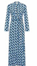 Diane von Furstenberg2025春夏新款交織鎖鏈圖案裹身連衣裙DW1T007 CLMSB S 曬單實拍圖