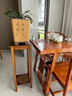 小匠材實(shí)木中式花臺(tái)陽(yáng)臺(tái)架子中古風(fēng)置物架落地式裝飾擺件客廳多層花架子 曬單實(shí)拍圖