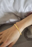 佐卡伊黃金手鐲女999足金古法素圈手鐲送老婆半實(shí)心 約20.1克（56#） 曬單實(shí)拍圖