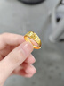 傾愛999足銀戒指女媽媽款老人銀戒子福氣開口對戒活口生日禮物送婆婆 曬單實拍圖