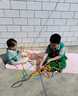 赟婭聰明棒吸管管道拼插積木拼裝玩具搭房子diy材料親子互動(dòng)生日禮物 【250吸管+250接頭】~1.1kg 曬單實(shí)拍圖