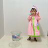 SEVEN ONLY OLINE小萌鯊雨鞋兒童雨衣套裝女童可愛防滑水鞋幼兒園學(xué)生上學(xué)寶寶雨靴 雨衣粉色【僅雨衣】 雨衣S碼【身高90-100穿】 曬單實(shí)拍圖