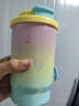 陶瓷保溫杯316L不銹鋼杯子星球便攜咖啡杯夏日可愛吸管水杯 316L內(nèi)膽-云霧漸變-500ml-雙飲 曬單實拍圖
