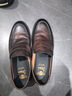 德賽（Desai）真皮手抓紋懶人一腳蹬樂(lè )福鞋商務(wù)休閑皮鞋時(shí)尚男鞋 棕色 42  曬單實(shí)拍圖