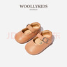 小羊沃利woollykids秋透氣真皮鞋子小嬰兒低幫女童小童軟底學(xué)步鞋 可可棕 內(nèi)長13cm 適合腳長12.5cm 曬單實(shí)拍圖