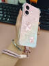 千語殼 適用蘋果6手機殼斜挎可背四葉草iPhone6s/Plus新款女小清新高顏值氣囊硅膠全包防摔軟殼時尚潮流 透明O-晶光四葉草粉【配粉色斜跨長繩】 蘋果6S 曬單實拍圖