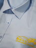 追行方襯衫定制刺繡LOGO工作服工衣藍(lán)色襯衣短袖商務(wù)工裝免燙男女職業(yè)裝 【提升職場形象】藍(lán)色 L /37女 曬單實拍圖